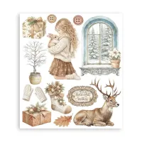 tamperia White Christmas Rub-On 20,5x23cm Assortment (6pcs) by Cristina Radovan (DFLRBXG13)